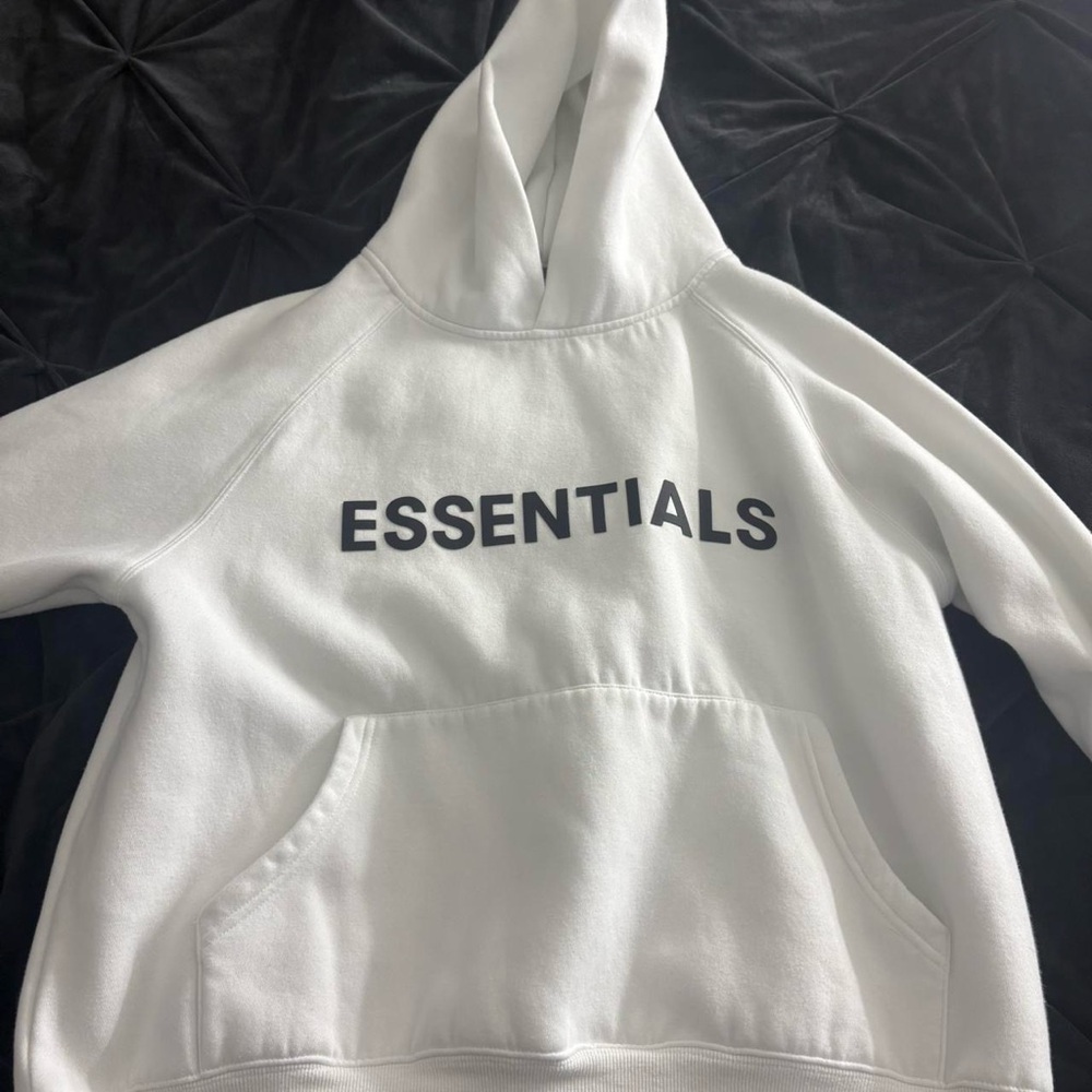 Essentials White Hoodie